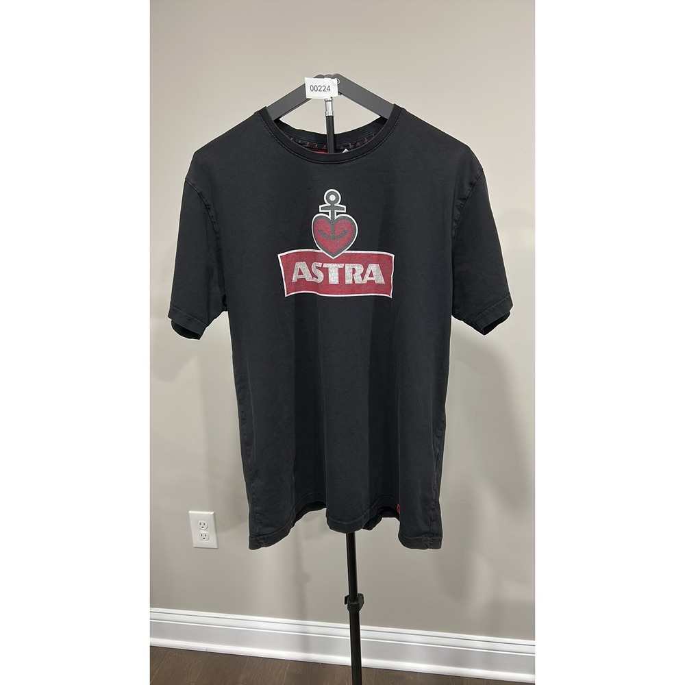 Astra Beer Heart Anchor Graphic T-Shirt Black XL Hamburg Germany Streetwear